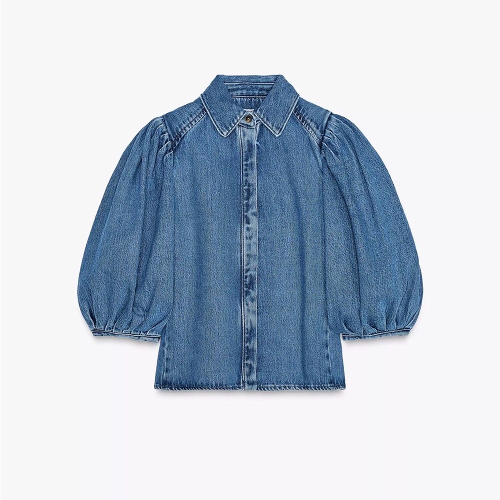 Zara Collection Denim Blouse  NWT Sz. Med